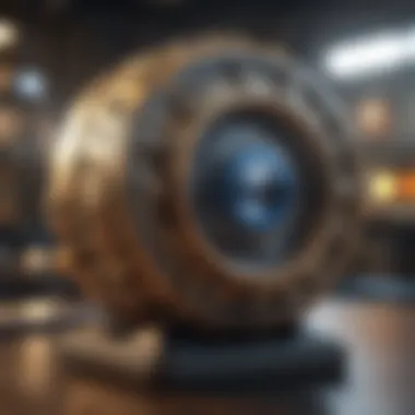 Art-Tech Fusion in NFTs Conceptual illustration showing the fusion of art and technology in NFTs