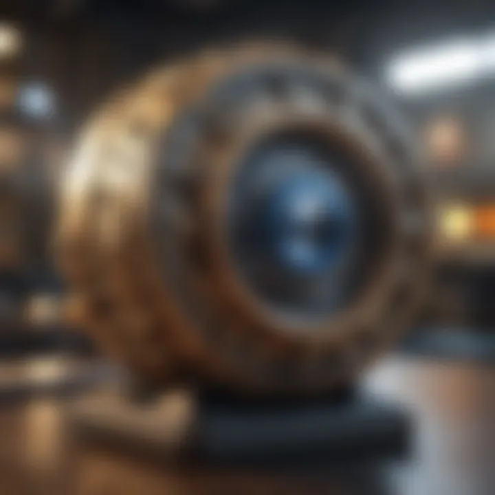 Art-Tech Fusion in NFTs Conceptual illustration showing the fusion of art and technology in NFTs