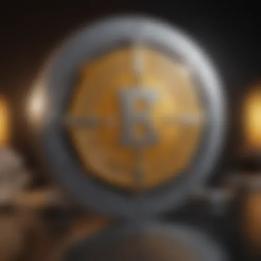 Virtual currency symbolized by futuristic digital design