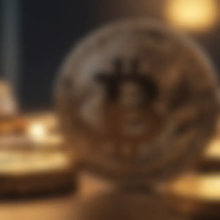 Futuristic representation of potential trends in cryptocurrency