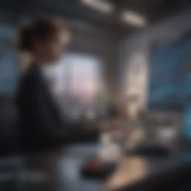 Futuristic AI Technology in Workspace