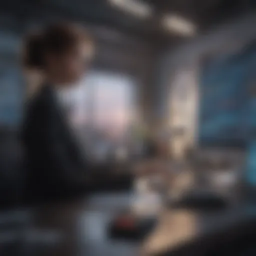 Futuristic AI Technology in Workspace
