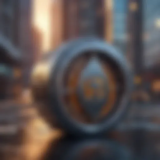 Futuristic Blockchain Integration Illustration depicting futuristic blockchain technology