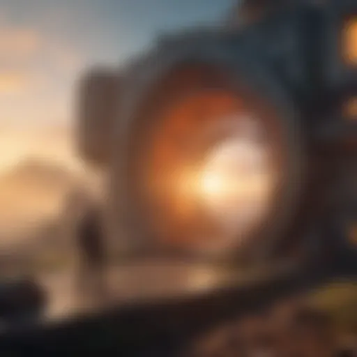 Digital Artwork of a Futuristic FPS Game Scene