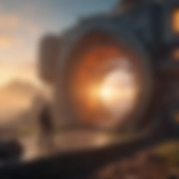 Digital Artwork of a Futuristic FPS Game Scene