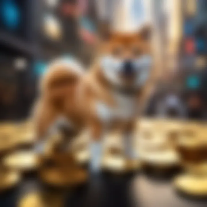 Shiba Inu Coin Value Analysis in Futuristic Infographic