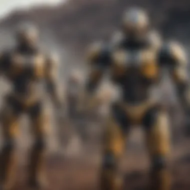 Robotic Infantry Unit Deployed in Battlefield