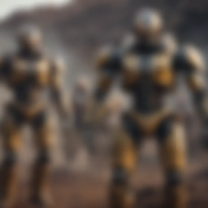 Robotic Infantry Unit Deployed in Battlefield