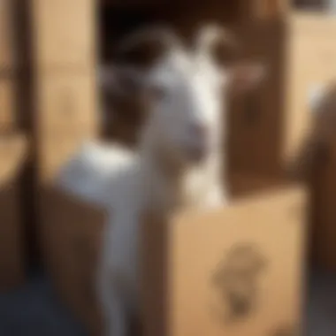 Shipping box with Goat branding