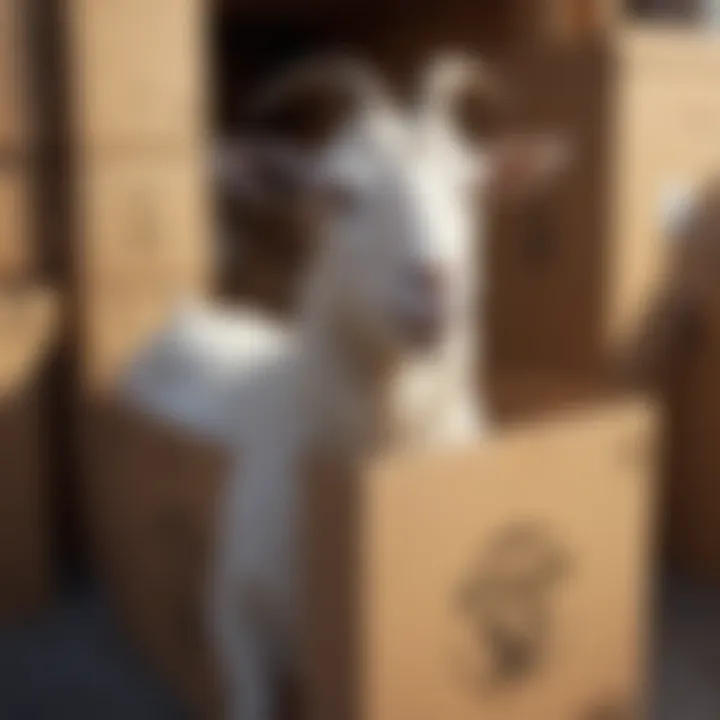 Shipping box with Goat branding