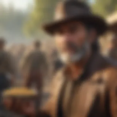 Illustration portraying the Gold Rush era in the United States