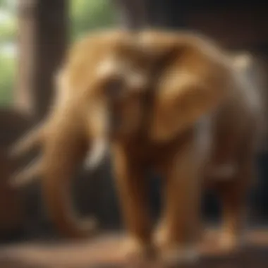 Fortunate Elephant Golden elephant symbolizing prosperity and luck