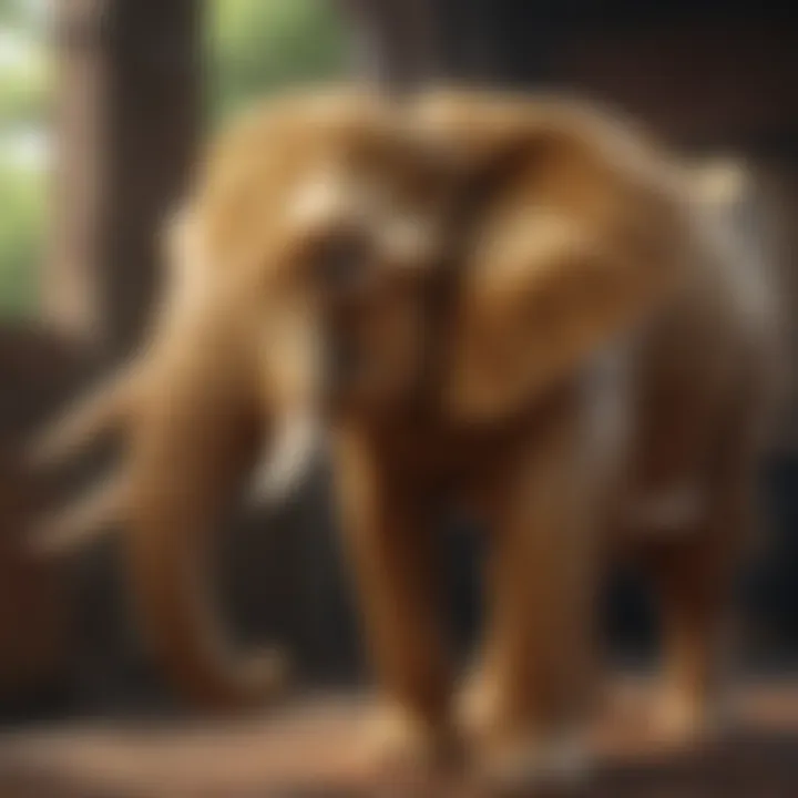 Fortunate Elephant Golden elephant symbolizing prosperity and luck