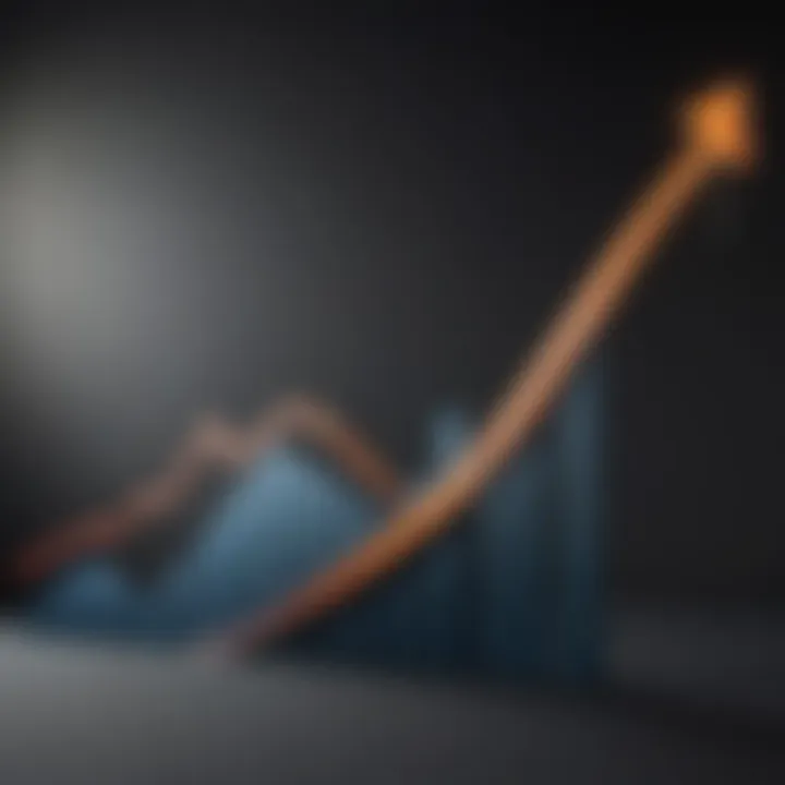 Financial Growth Graph with Upward Trend Financial growth graph with upward trend