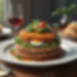 Gourmet plant-based meal presentation