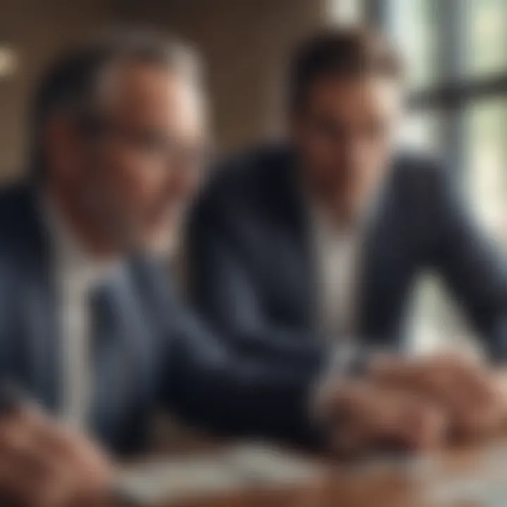 Expert Guidance in Currency Transactions A financial advisor assisting a client in currency purchasing