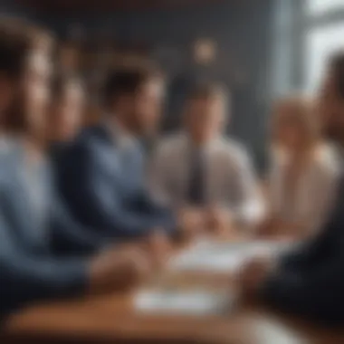 Diverse Investors Discussing Strategies Illustration of a diverse group of investors discussing cryptocurrency strategies