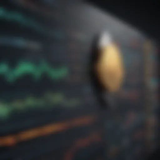Illustration of a futuristic digital stock market interface