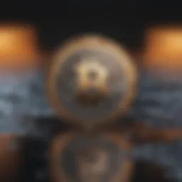 A digital representation of Ripple cryptocurrency in a financial context
