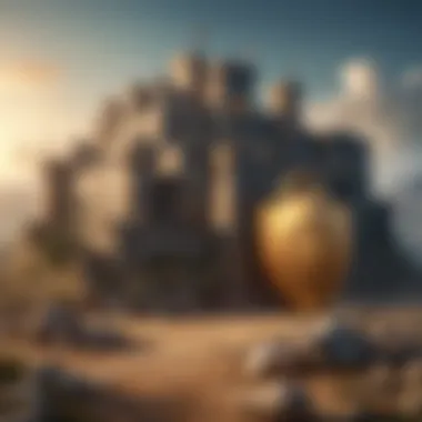 Fortress of Security in HD Wallet Addresses Abstract depiction of a fortress symbolizing the security features of HD wallet addresses