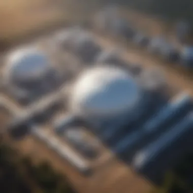 Aerial view of helium extraction facility