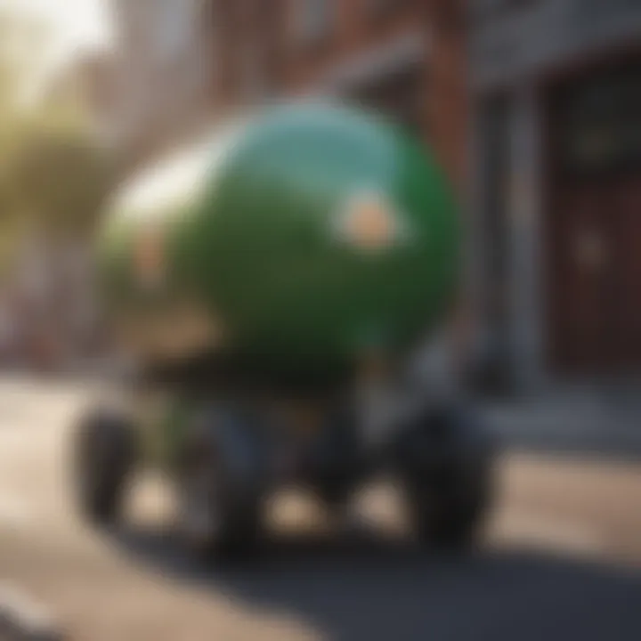 Helium tank delivery service illustration