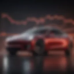 A detailed graph showcasing Tesla stock price trends over the years.