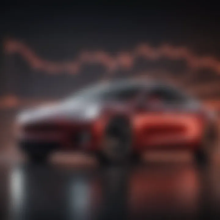 A detailed graph showcasing Tesla stock price trends over the years.