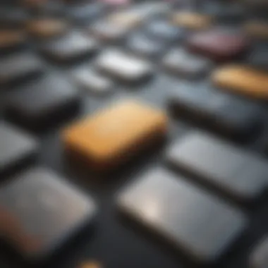 Diverse Digital Wallets A diverse range of digital wallets displayed on a futuristic device.