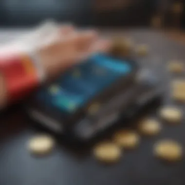 Illustration of a digital wallet interface