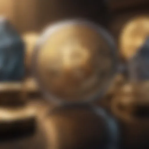 Abstract concept of ICO in the digital finance landscape