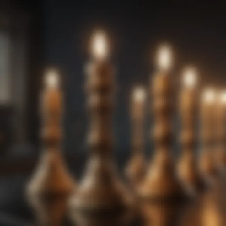 Intricate candlestick formations revealing potential market reversals
