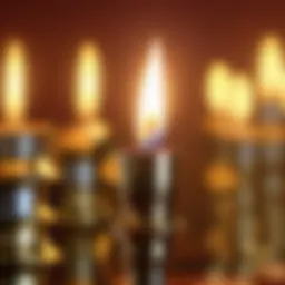 Illuminated candle symbolizing market trends