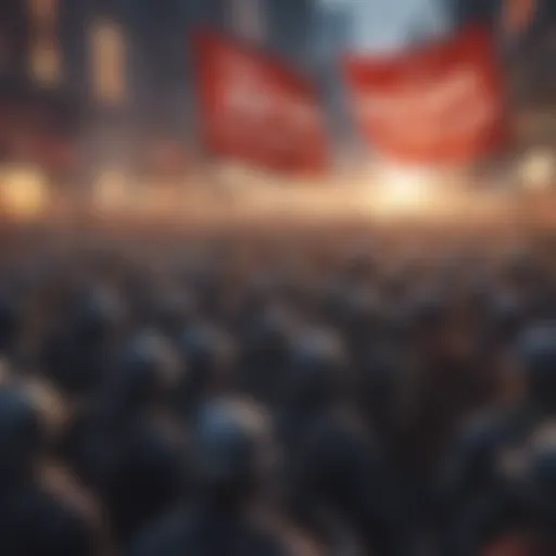 Company Strike Protestors Rallying