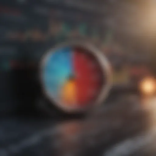 Abstract view of financial charts and graphs