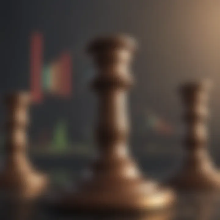 Candlestick chart indicating bullish market trend
