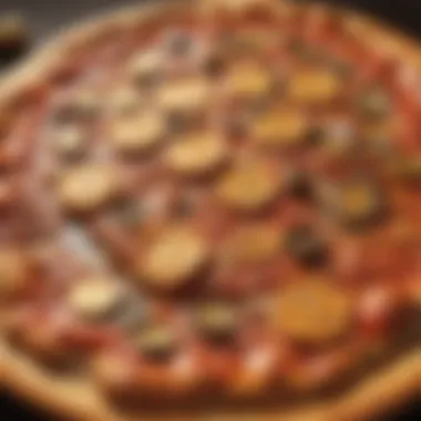 Gourmet Pizza Adorned with Bitcoin Symbols Decadent Pizza Topped with Bitcoin Symbols
