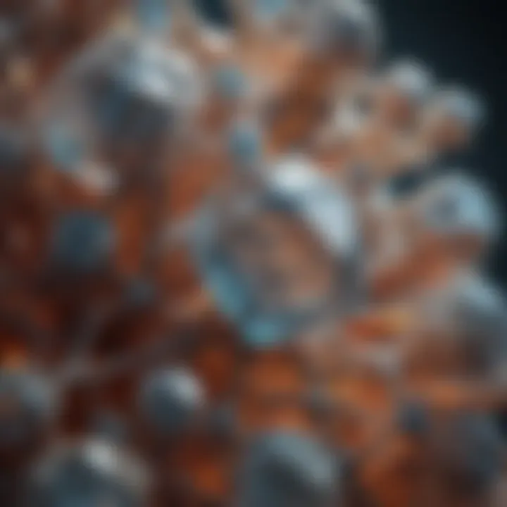 Intricate network of mica crystals under a microscope