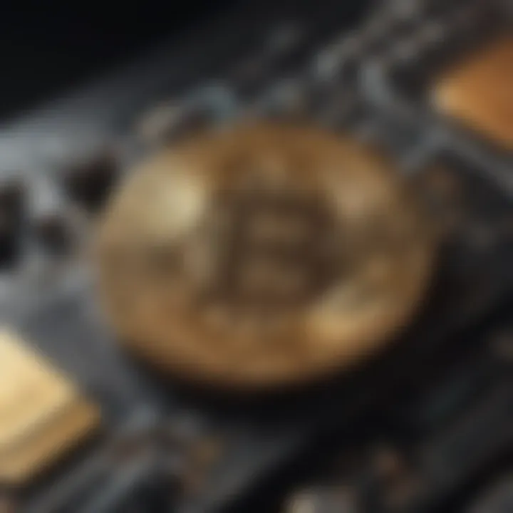 Illustration showcasing the intricate security features of crypto cards