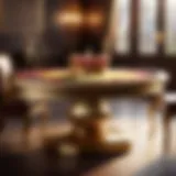 Elegant Gold Poker Table with Royal Emblem Elegant Gold Poker Table with Royal Emblem