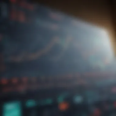 Stock market trends graph