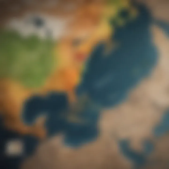 Map showing varying regulations across different jurisdictions