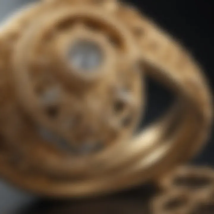 Luxurious gold jewelry with intricate designs