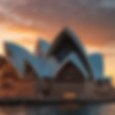 Stunning Sydney Opera House at Sunset Sydney Opera House at sunset