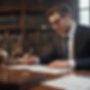 Lawyer Reviewing Case Files