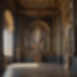Interior view of a Louvre exhibition showcasing Renaissance art