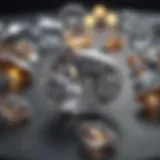 Opulent Display of 1-Carat Diamonds Luxury Diamond Showcase