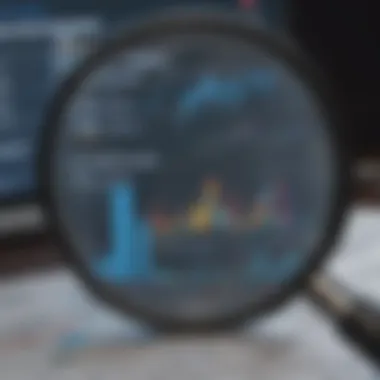 Magnifying Glass Analyzing Business Graphs