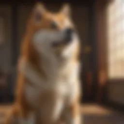 Majestic Akita Inu showcasing regal stance