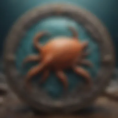 Ancient Marine Coin with Intricate Sea Creature Design Ancient Marine Coin with Sea Creature Motif